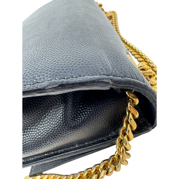 Saint Laurent YSL Kate Black Shoulder Bag Small Grain de Poudre Leather - Picture 6 of 12